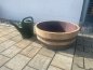 Preview: Miniteich aus abgeschliffenem, massiven Eichenholz – 60 Liter | Ø 63cm  Holzbottich aus Weinfass